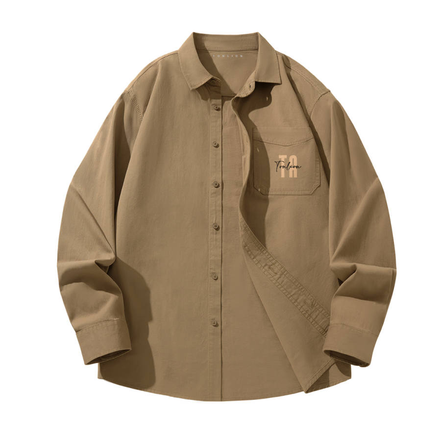 Tonlion Shirts Men's Lapel Moderate
