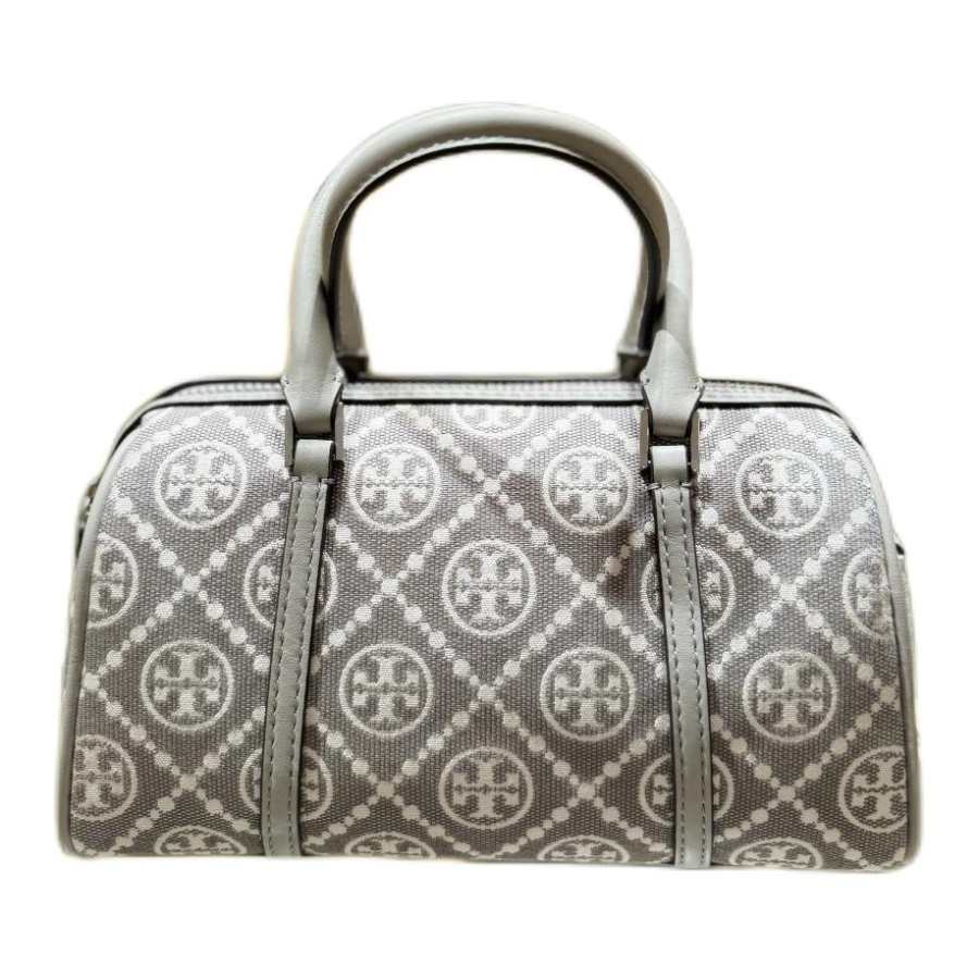 TORY BURCH T Monogram Cotton With Polyester One Shoulder Handbag Mini Women's Gray