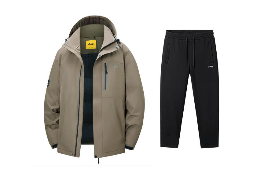 Jeep Casual Sportswear Unisex Hooded Thickened And Fleece Lined