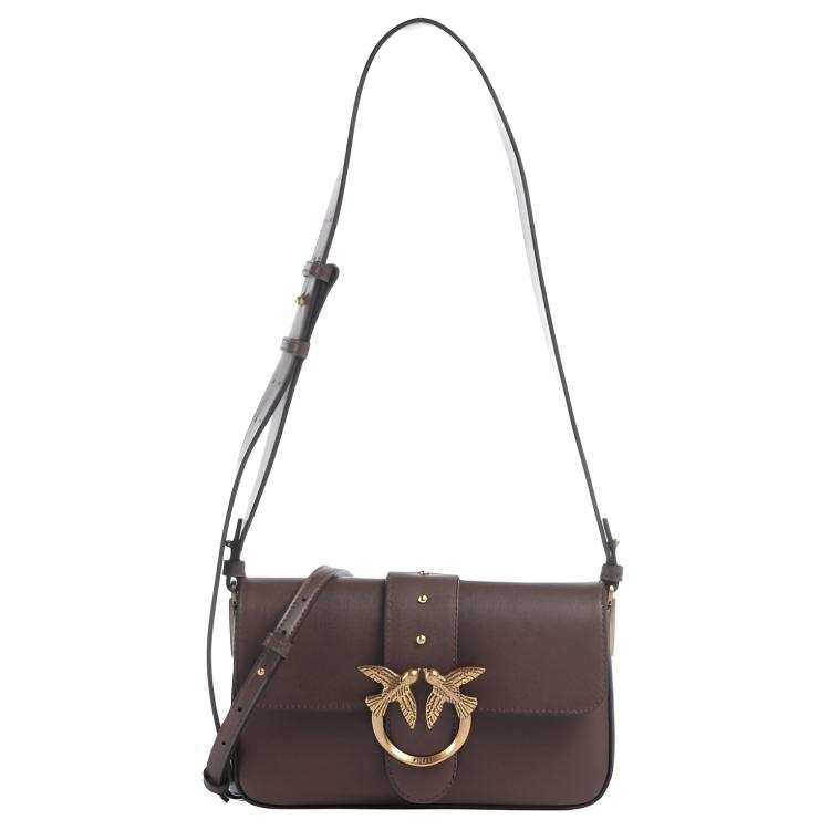 PINKO Leather Shoulder Bag Mini Women's Brown