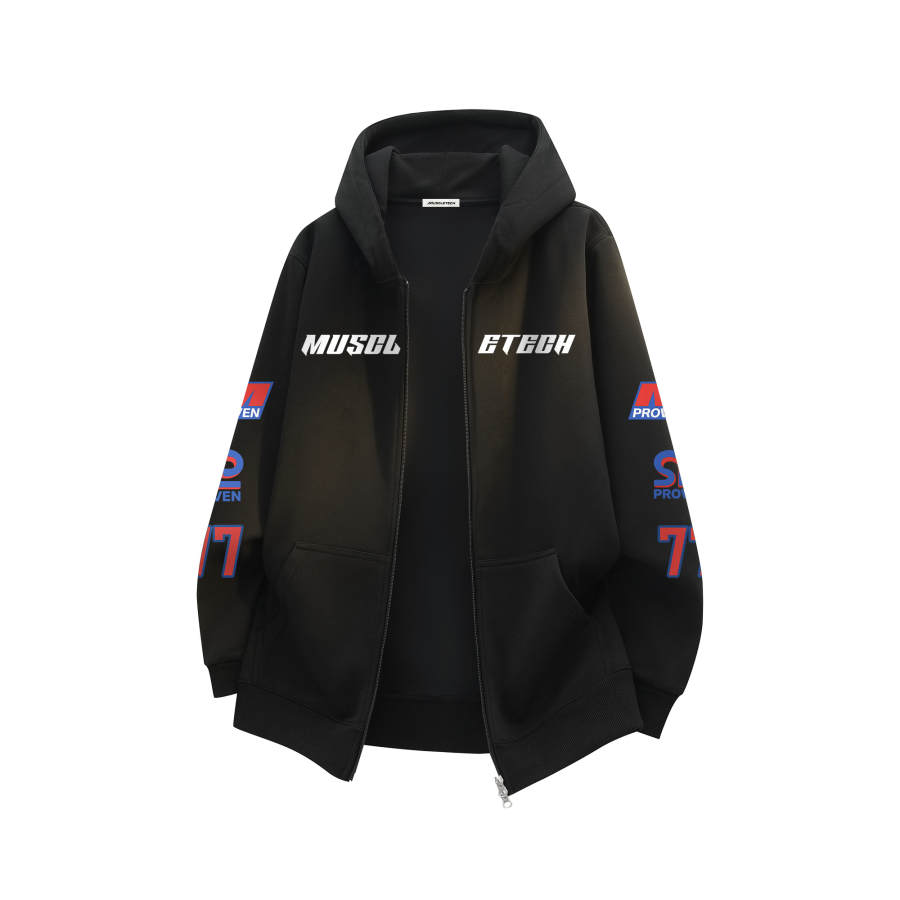 MUSCLETECH Sweatshirts Unisex Hooded Moderate Cardigan