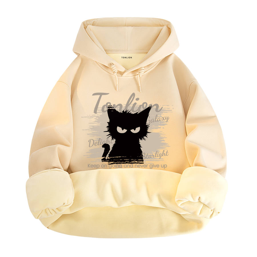 Tonlion Sweatshirts Unisex Hooded Thickened Plus Size