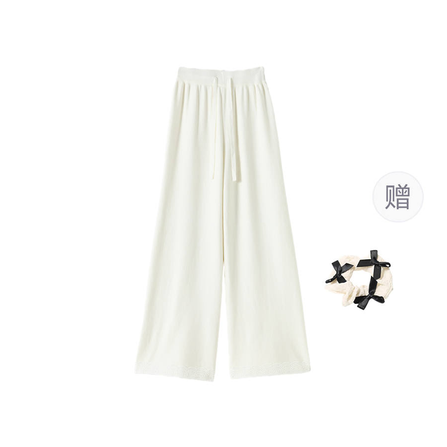 CPAURA Casual Pants Women's Thickened Wide Leg Pants
