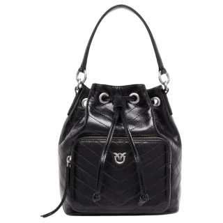 PINKO Cow Leather Handbag Women's Black