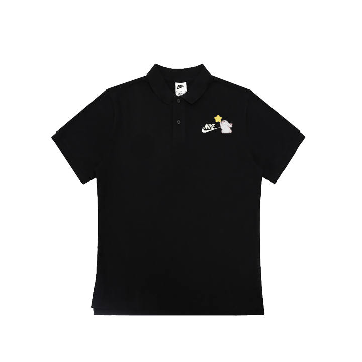 Nike Nike Polo Shirts Unisex Black Polo Collar Moderate Straight Fit