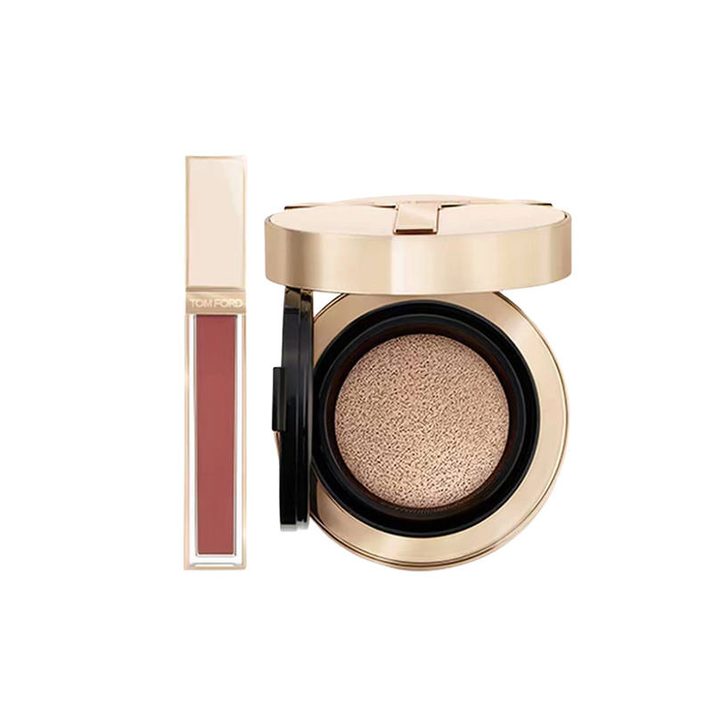 TOM FORD Forbidden Vanilla Cushion Lip Gloss Lipstick Makeup Sets Long Lasting Easy to Blend 5.5ml+12g