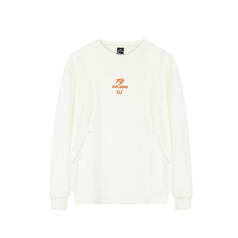 361° Sweatshirts Men's Feather White Crew Neck Thickened