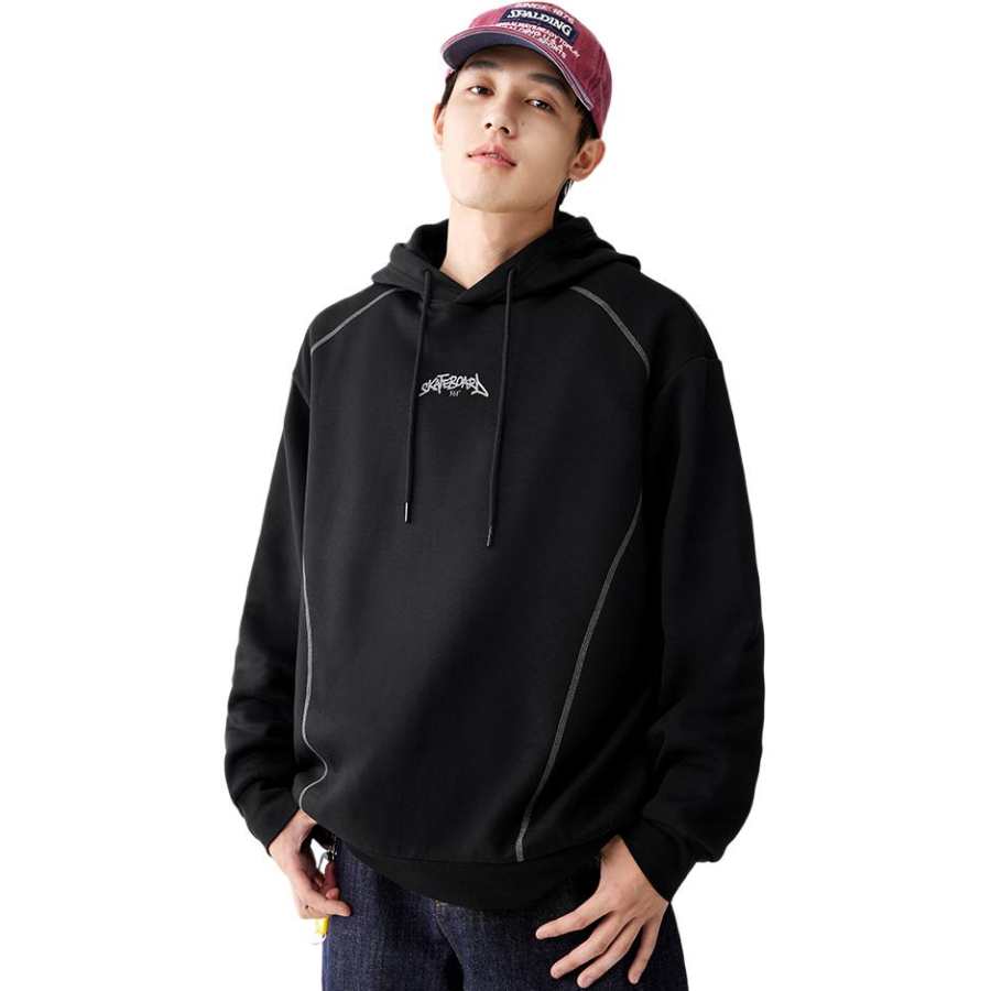 361° Sweatshirts Men's Super Black Hooded Moderate Regular