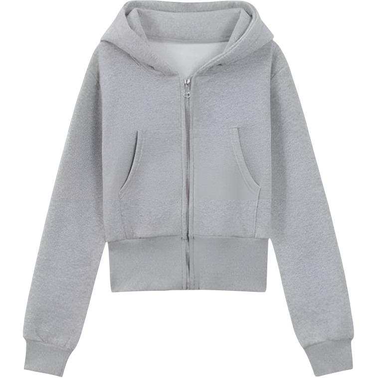 VENICEW Cropped Coats Women's Hooded Moderate