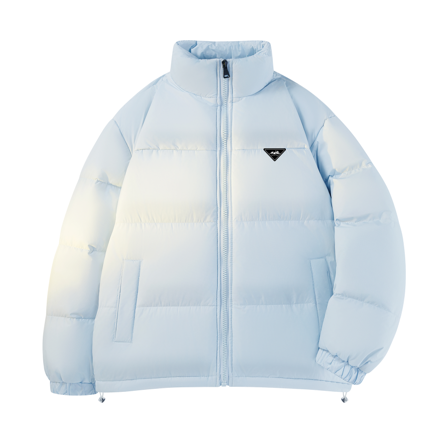 WARRIOR WARRIOR Down Jackets Unisex Stand Collar Fleece Lined Quilted Down Jacket