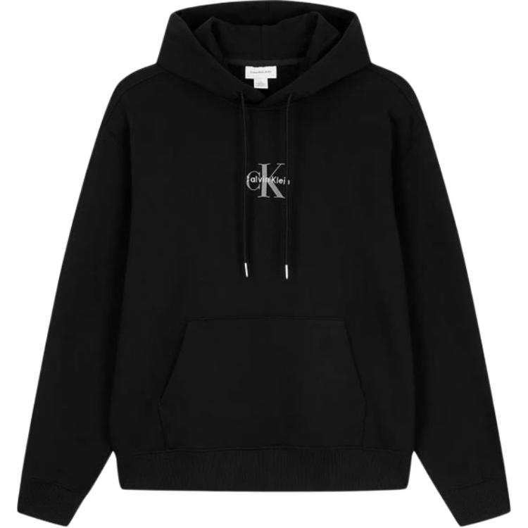 Calvin Klein Sweatshirts Men's Black Hooded Detachable Moderate