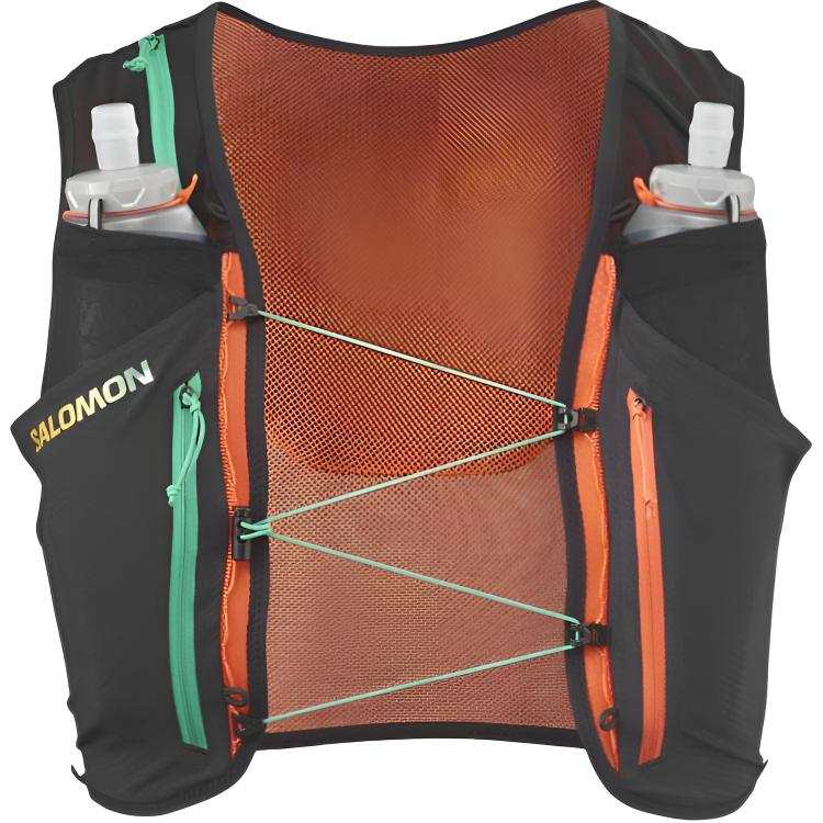 SALOMON Hydration Reservoirs Mountaineering Bag Outdoor Bag Versatile Black & Gold Lotus Orange & Copper Green Unisex
