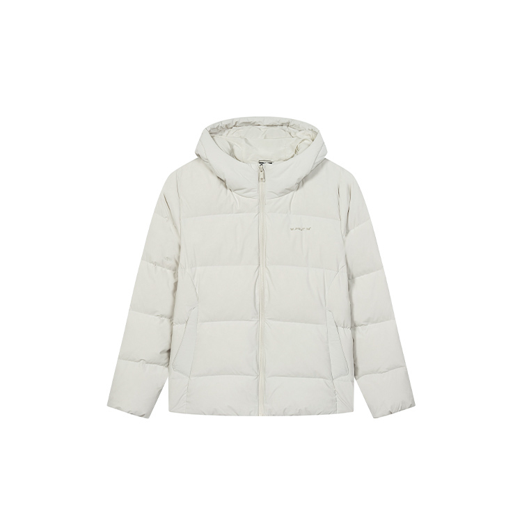 361° Down Jackets Women's Light Apricot Camellia Hooded Thickened