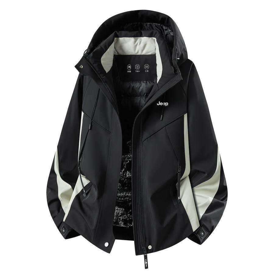 Jeep Jeep Down Jackets Unisex Hooded Thickened Down Jacket