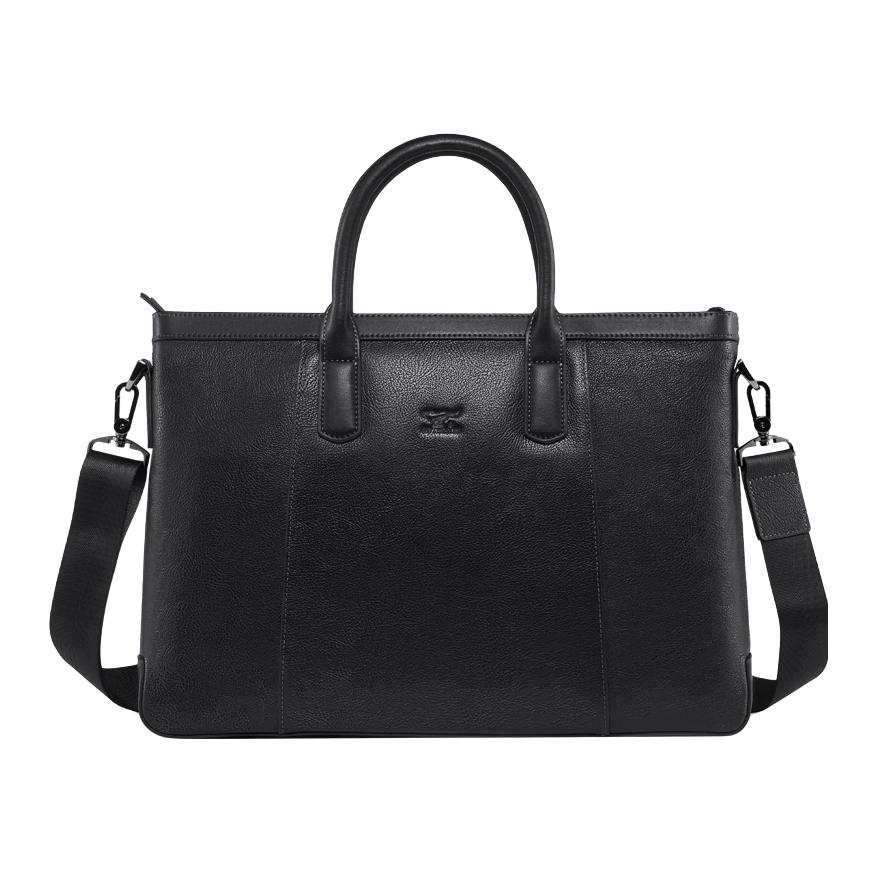SEPTWOLVES SEPTWOLVES Cow Leather Briefcase Large Men's Black