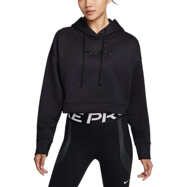 Nike Nike Pro Therma FIT Comfortable Soft Fleece Lined Hooded Sweatshirt Women's