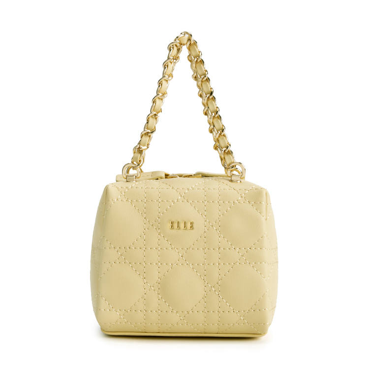 ELLE Cow Leather Box Handbag Mini Women's Multicolor