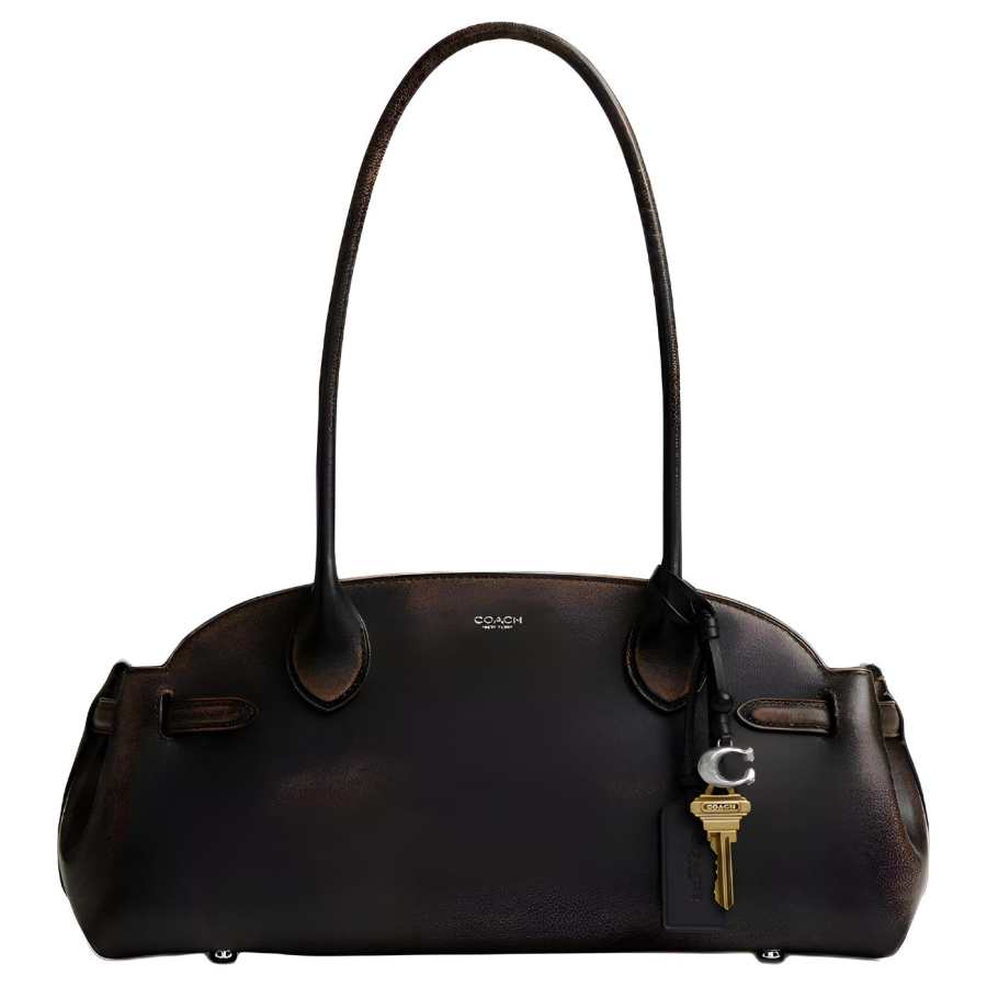 COACH Empire Carryall Leather Shoulder Bag Large Women's Brown