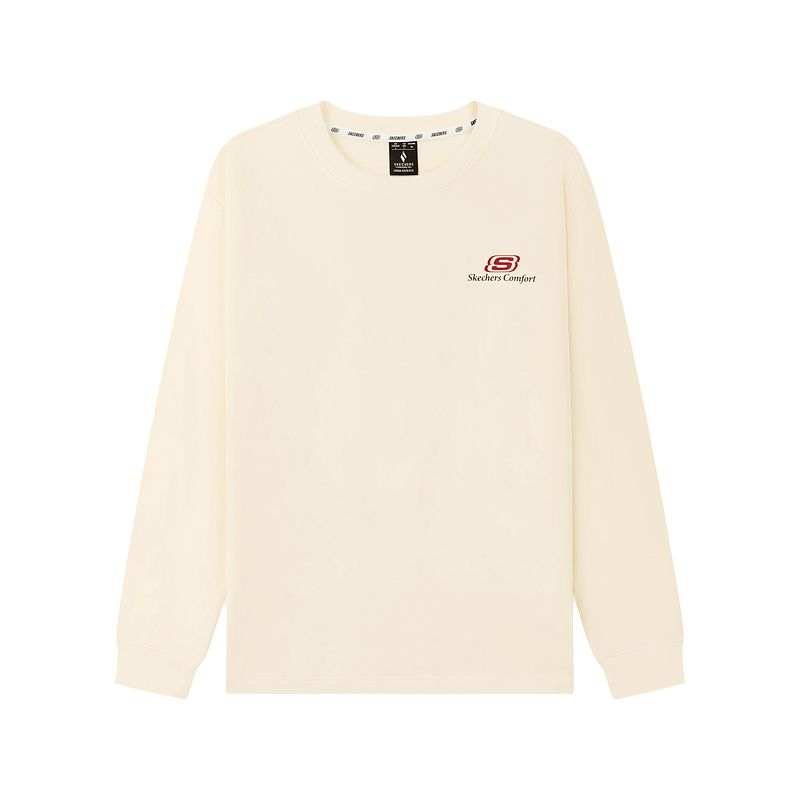 Skechers T Shirts Unisex Pure White/01SV Crew Neck Moderate