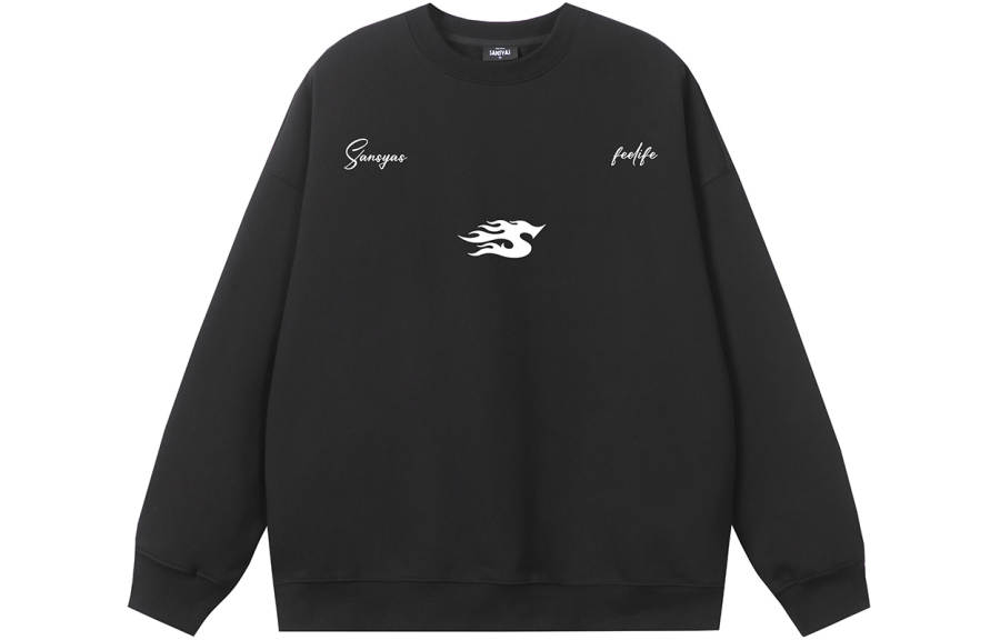 SANSYAS Sweatshirts Unisex Crew Neck Moderate Regular