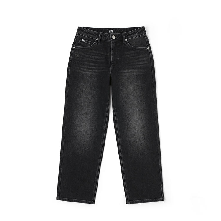 Lee Jeans Women's Black Gray Color Thickened Straight Fit Pants