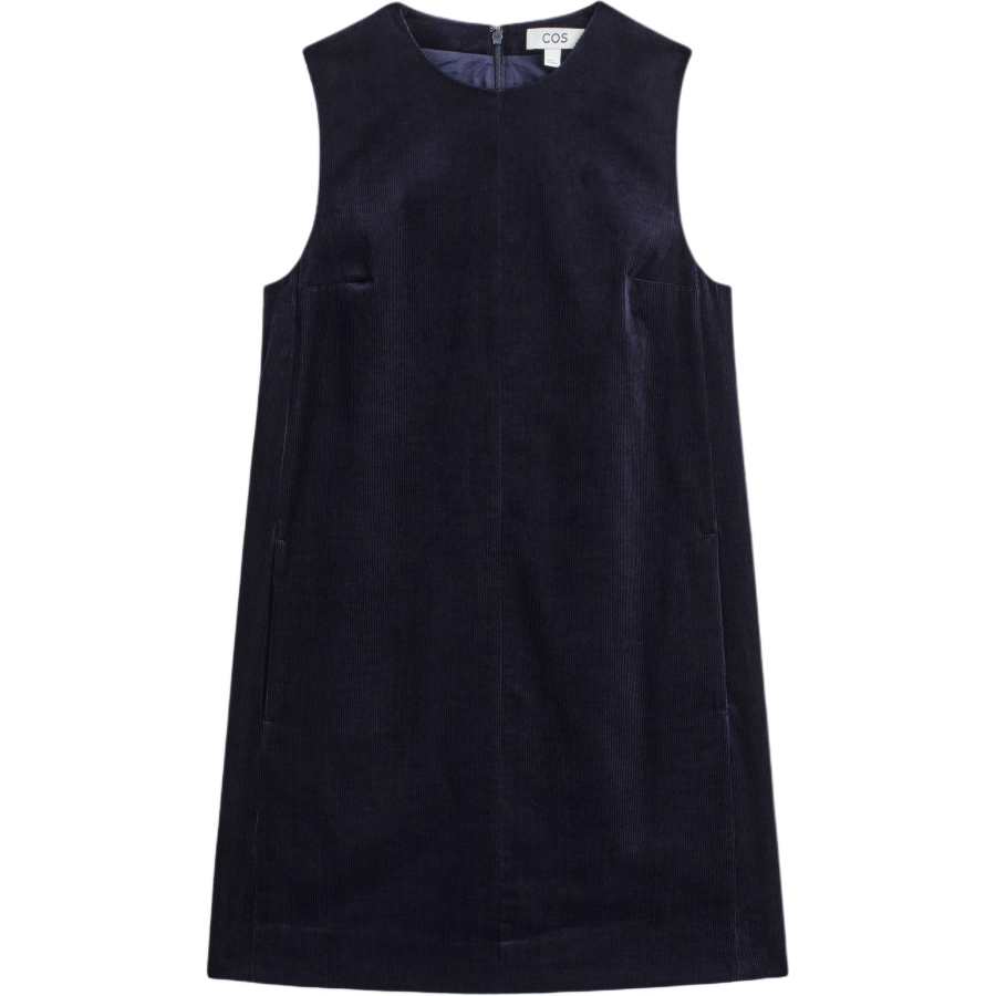 COS Sleeveless Dresses Women's Navy Blue Crew Neck Moderate Short