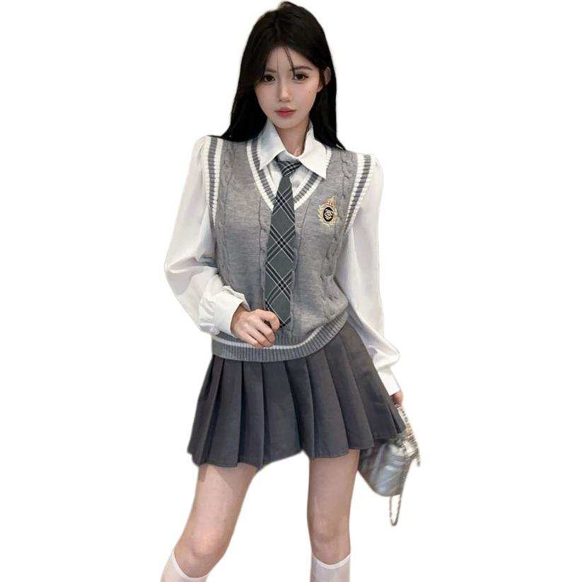 VENICEW Two Piece Skirt Sets Women's Lapel Moderate Short