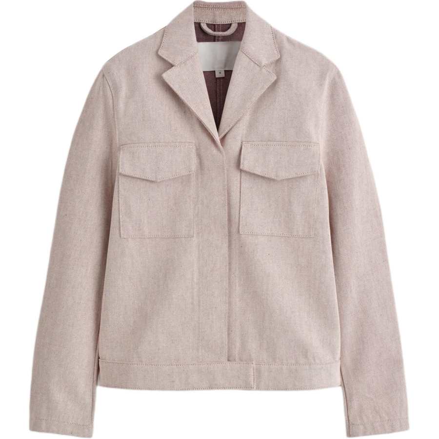 COS Jackets Women's Light Pink Shirt Collar Moderate Workwear