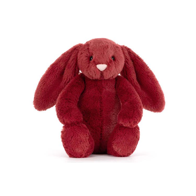 JELLYCAT Bashful Redcurrant Bunny Red Dolls Plush Doll 15cm Height