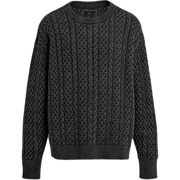 ZARA Knitwear Men's Black Crew Neck Moderate