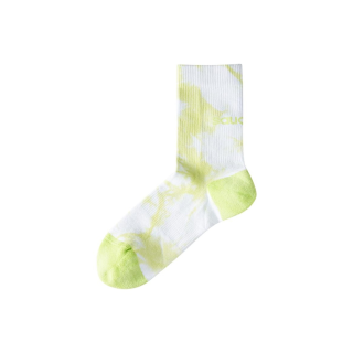 Saucony Crew Socks Unisex 1 Pack Fluorescent Green Camouflage Group