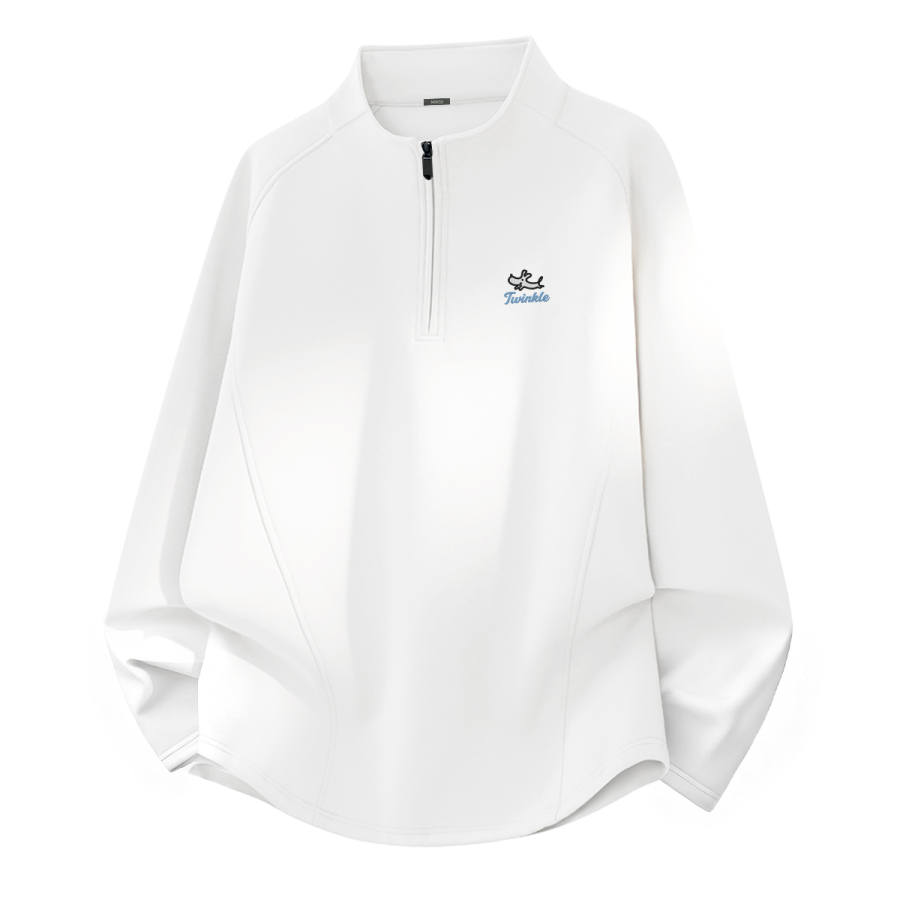 MINISO Sweatshirts Unisex Collarless Thickened And Fleece Lined Heavyweight