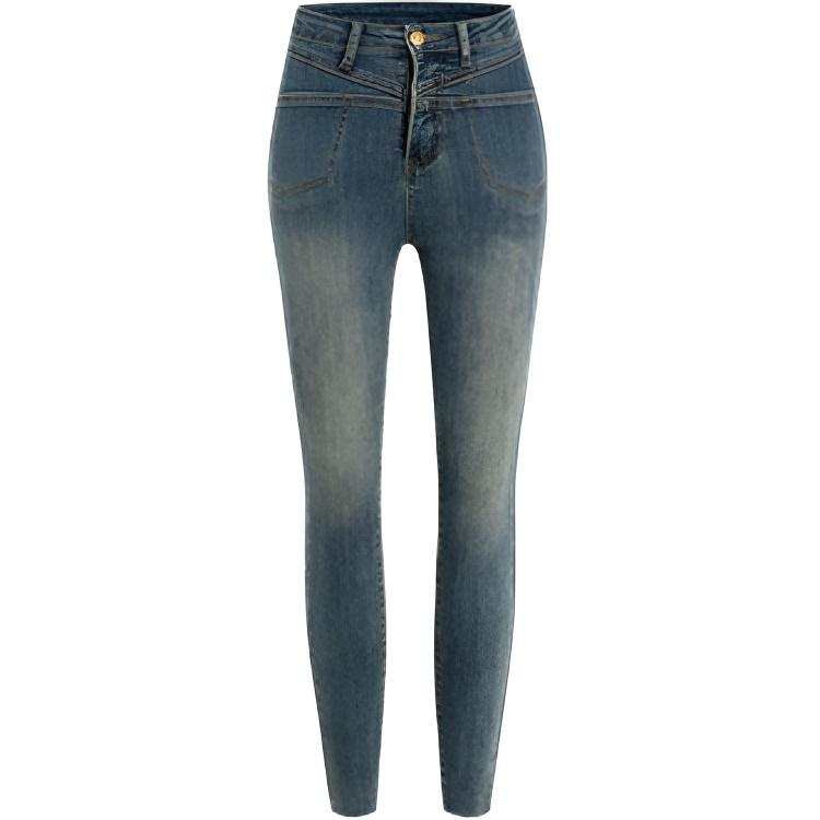 VENICEW Jeans Women's Blue With VN Brand Sticker Moderate Pencil Pants