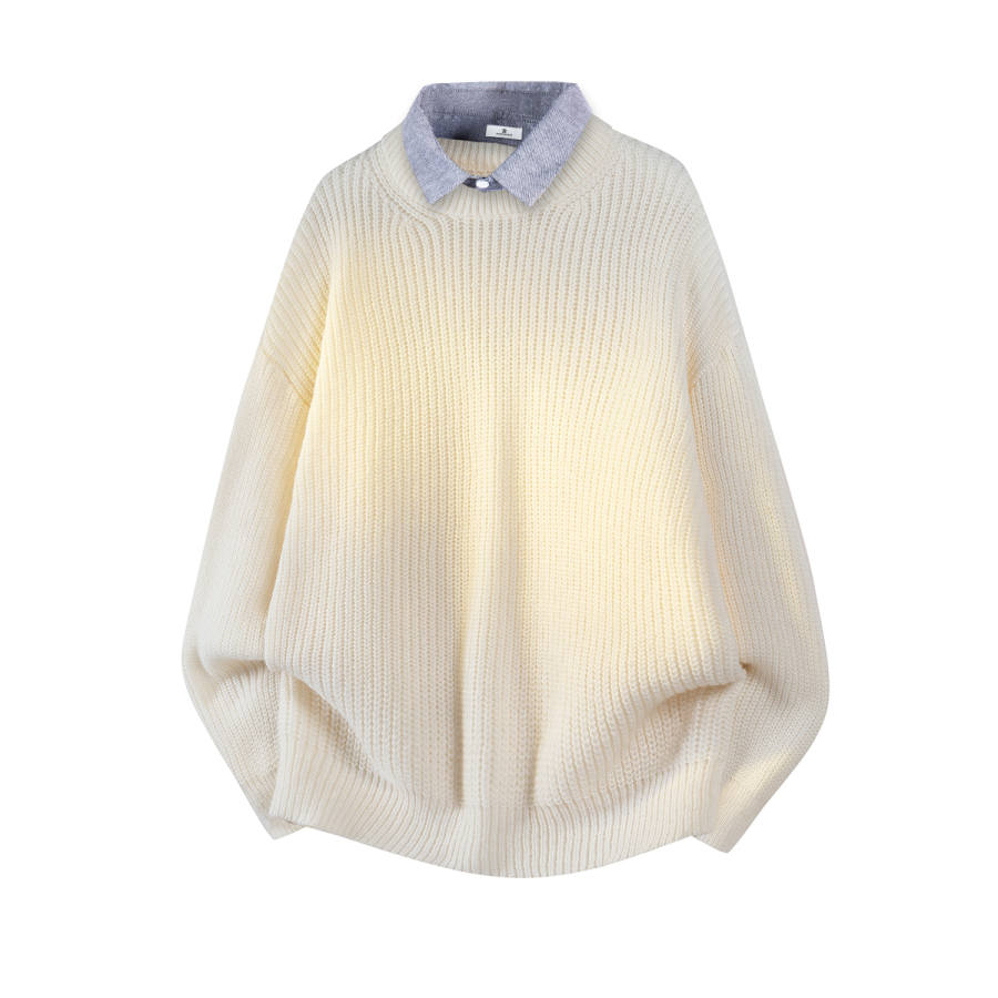PAL ONGACO Sweaters Unisex Shirt Collar Moderate