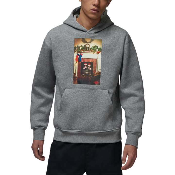 Jordan Jordan Sweatshirts Men's 091 Carbon Gray/Black Hooded Moderate