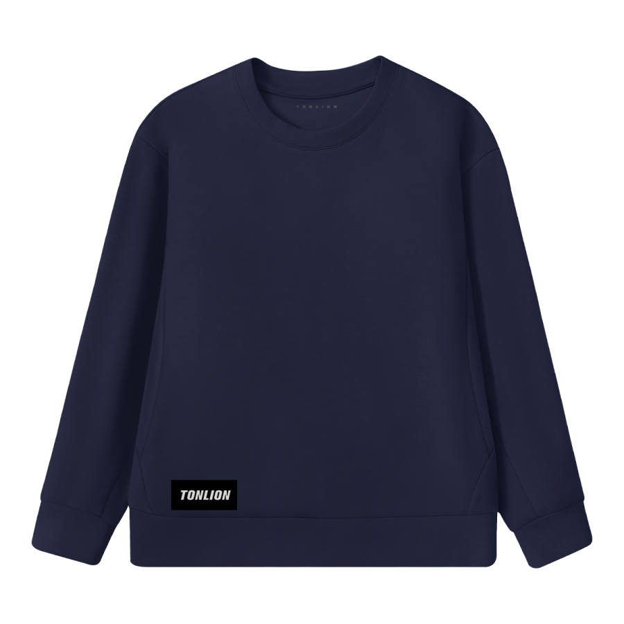 Tonlion Sweatshirts Unisex Crew Neck Moderate Regular