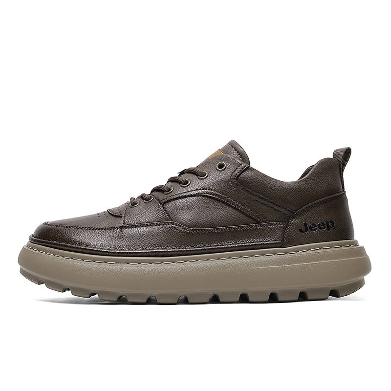 Jeep Cushioning Height Increasing Abrasion Resistant Lightweight Breathable Slip Resistant Low top Casual Shoes Men's