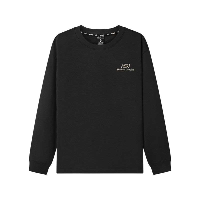 Skechers T Shirts Unisex Carbon Black/0018 Crew Neck Moderate