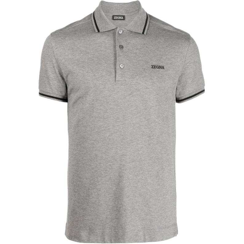 Ermenegildo Zegna 【Previous Season】logo-embroidered cotton polo shirt