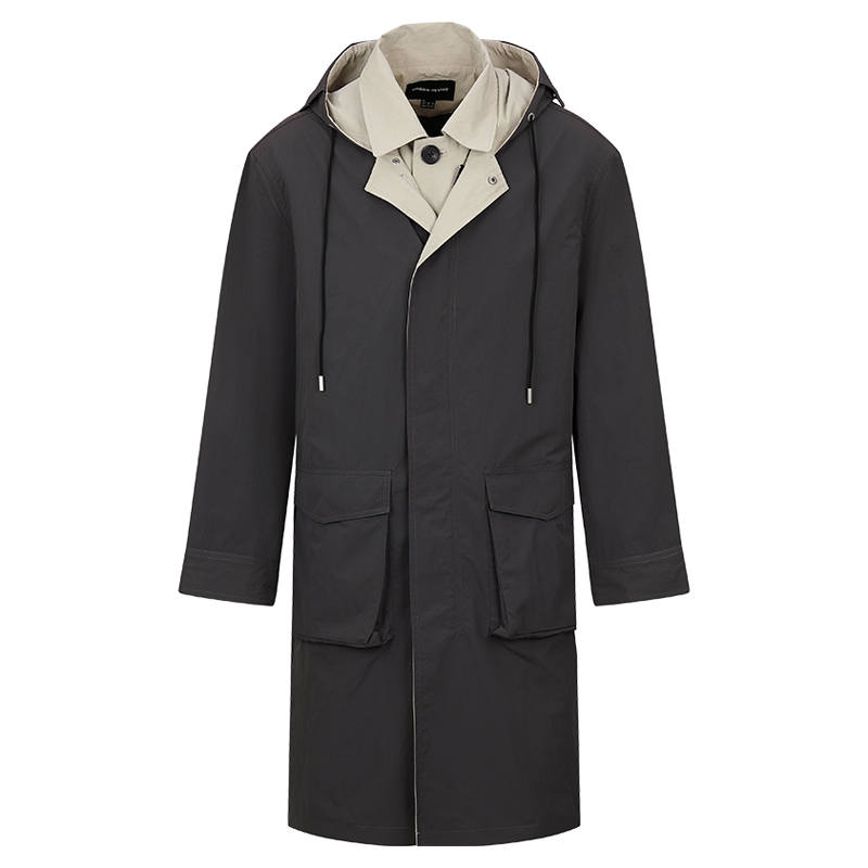 URBAN REVIVO Trench Coat Apparel Men's