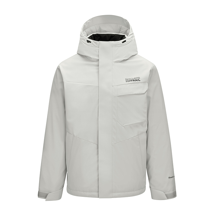 Skechers Down Jackets Men's Lunar Gray/00MV Hooded Moderate