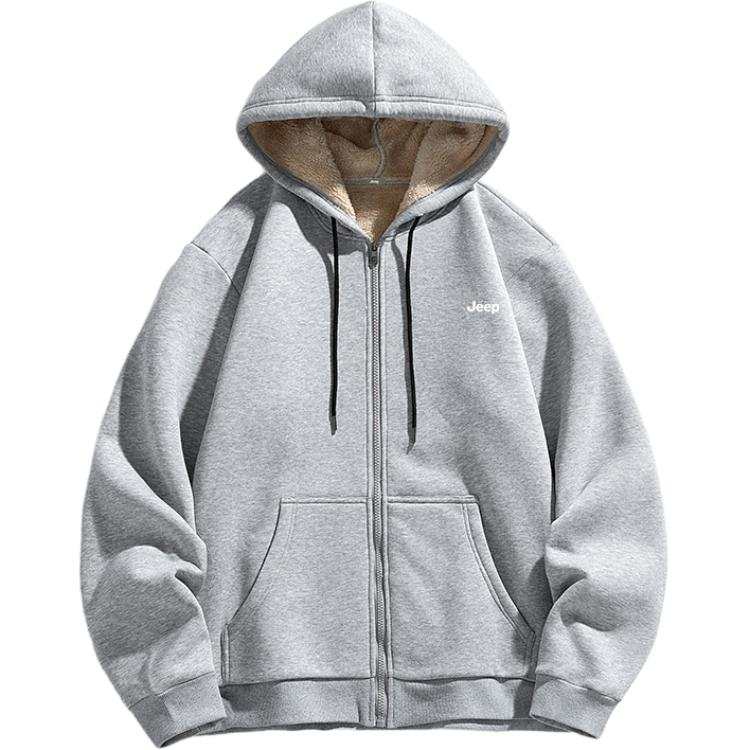 Jeep Sweatshirts Unisex Hooded Thickened Cardigan