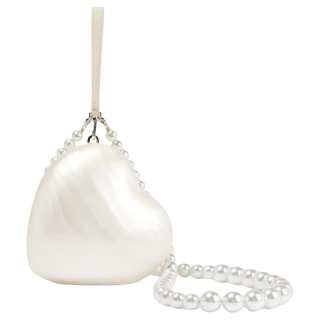 SIMONE ROCHA Fabric Heart Shaped Bag Clutch Women's White
