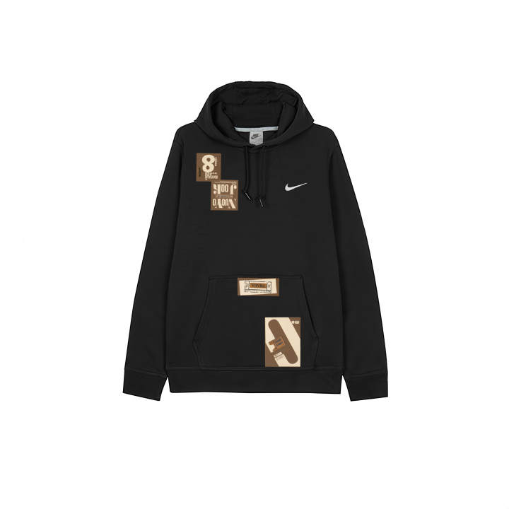 Nike Nike Sweatshirts Men's Black Hooded Moderate Regular
