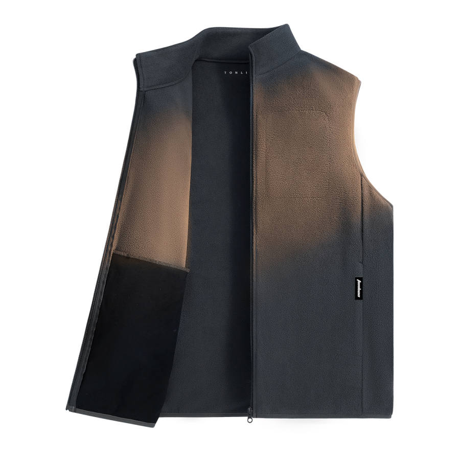 Tonlion Vests Unisex Stand Collar Thickened And Fleece Lined Other