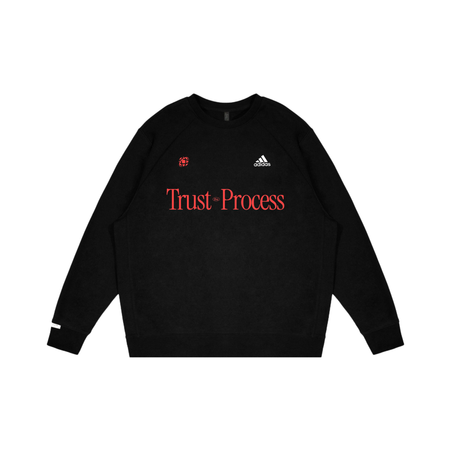 Adidas Adidas LABEL Sweatshirts Unisex Black Crew Neck Moderate Regular