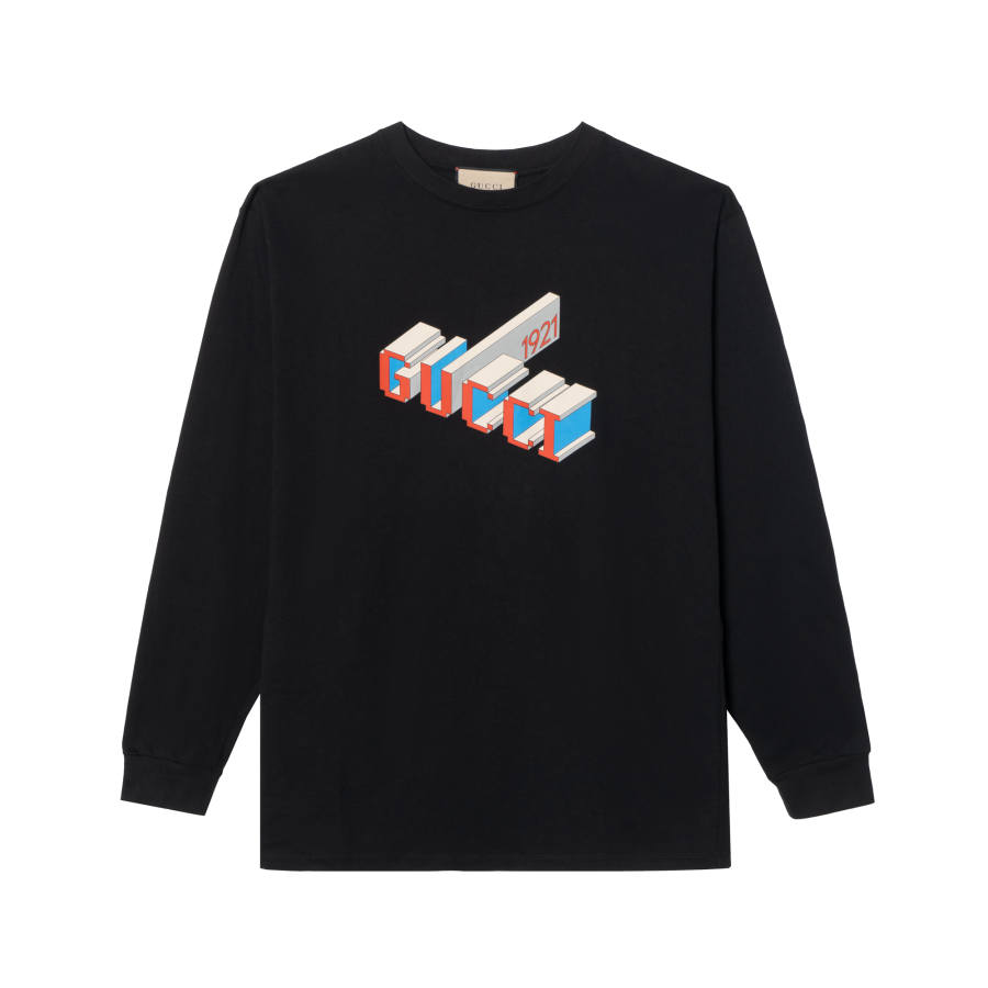GUCCI T Shirts Men's Black Crew Neck Moderate