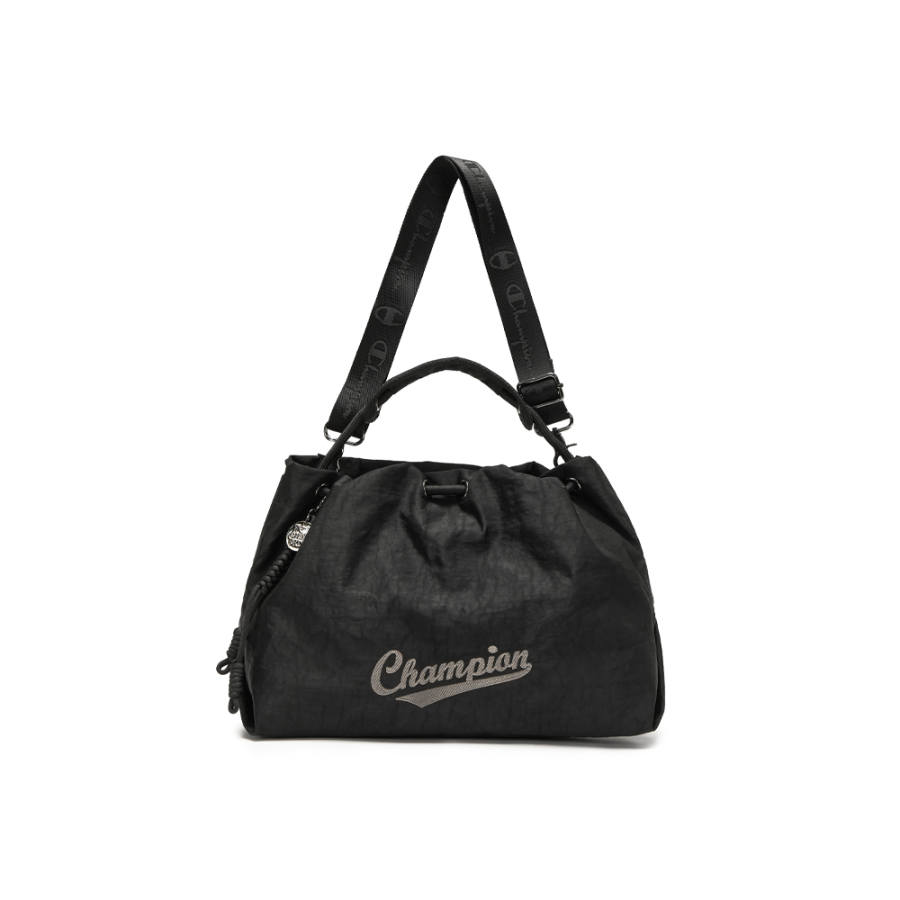 Champion Fabric Handbag Unisex Black/Light Blue Denim/Pinecone Brown/Black & White Canvas/Black
