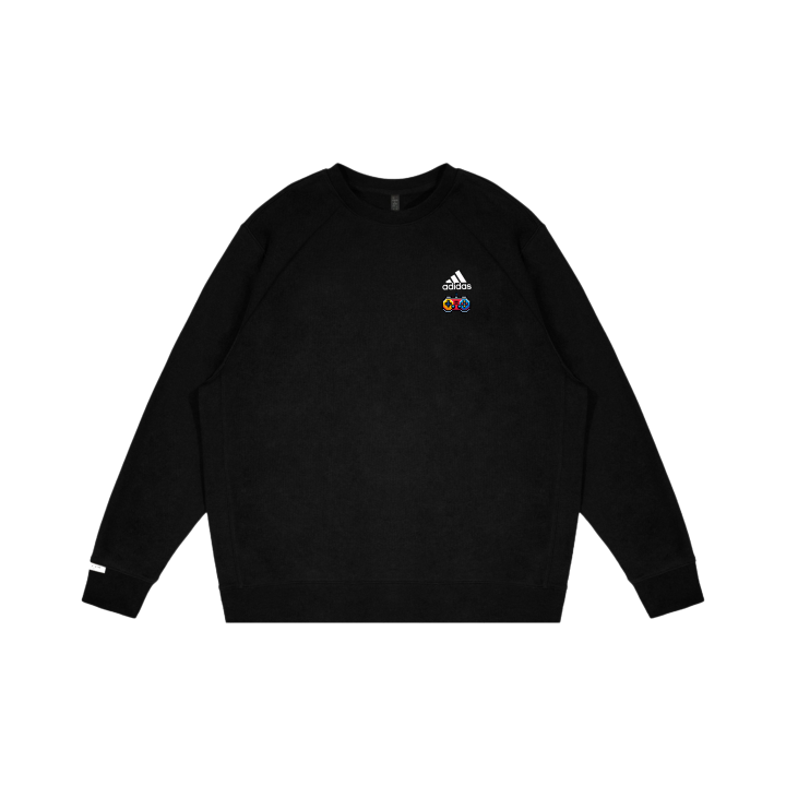 Adidas Adidas LABEL Sweatshirts Unisex Black Crew Neck Moderate Regular