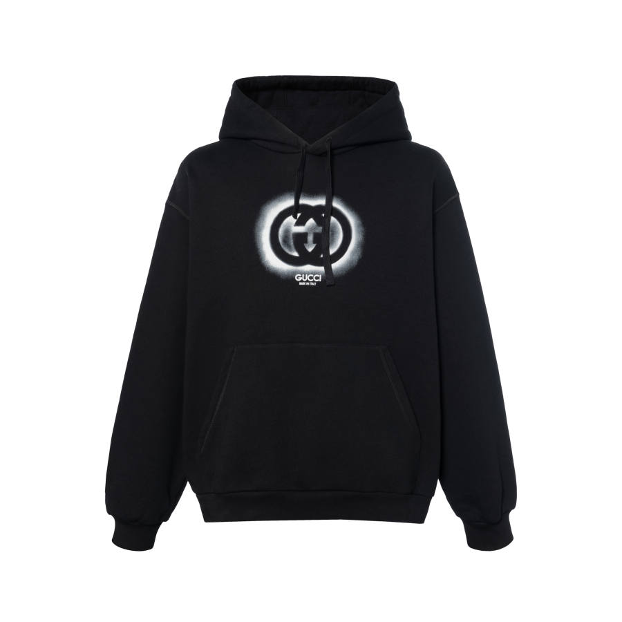 GUCCI GUCCI Logo Printed Drawstring Hoodie